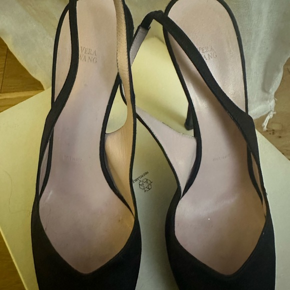 Vera Wang Black Satin Sling Back - Picture 6 of 6
